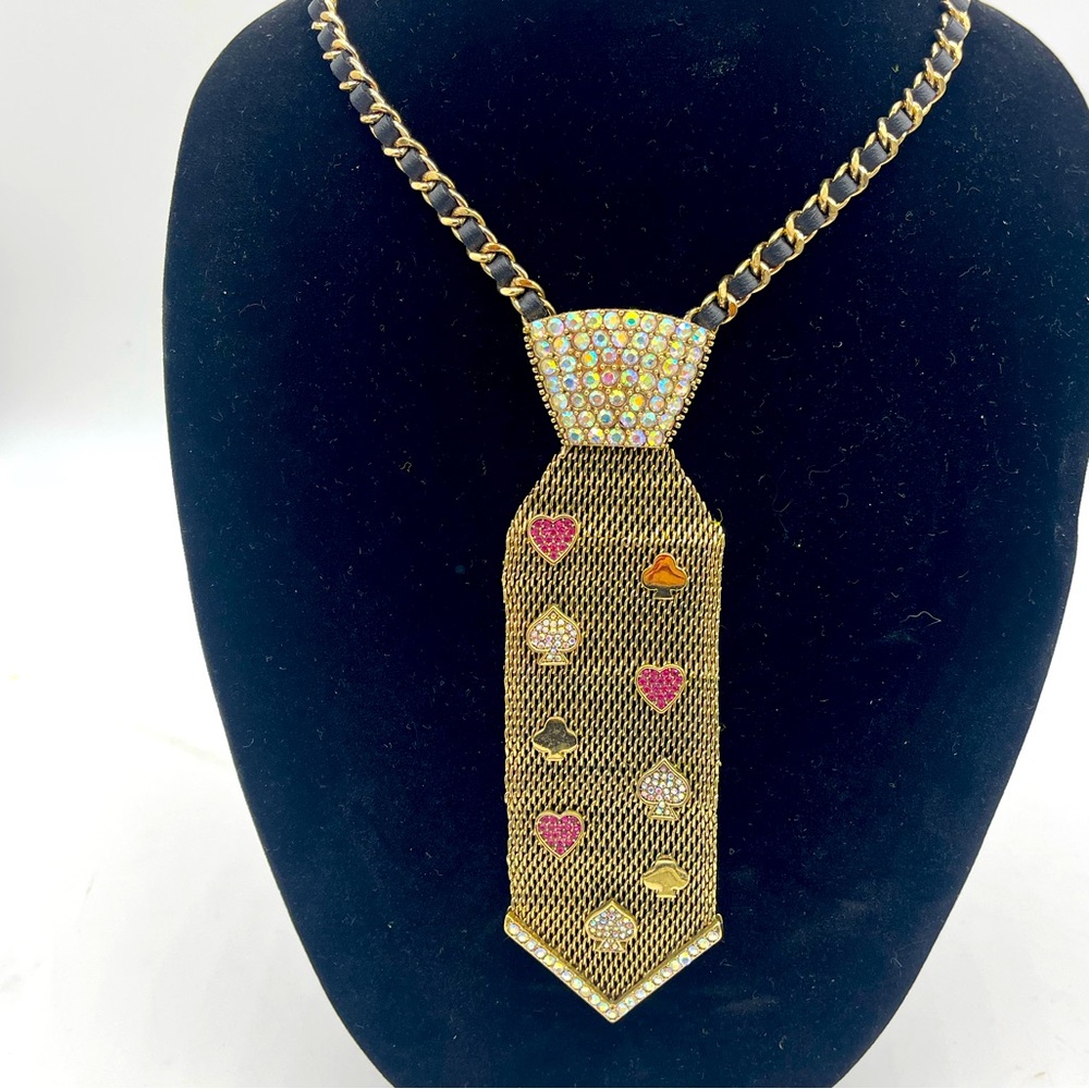 Vintage Betsy Johnson RARE tie necklace